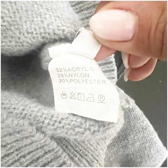 Boutique Heart Pullover Sweater Size XL Black Gray Scoop Neck Cabin Fall Comfy - Picture 8 of 10